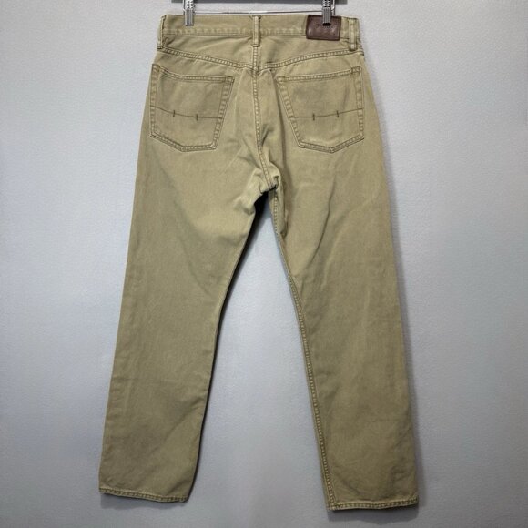 Ralph Lauren Polo Tan Denim Jeans Men’s 32X32 Classic Straight Leg Casual Pants - Picture 4 of 8